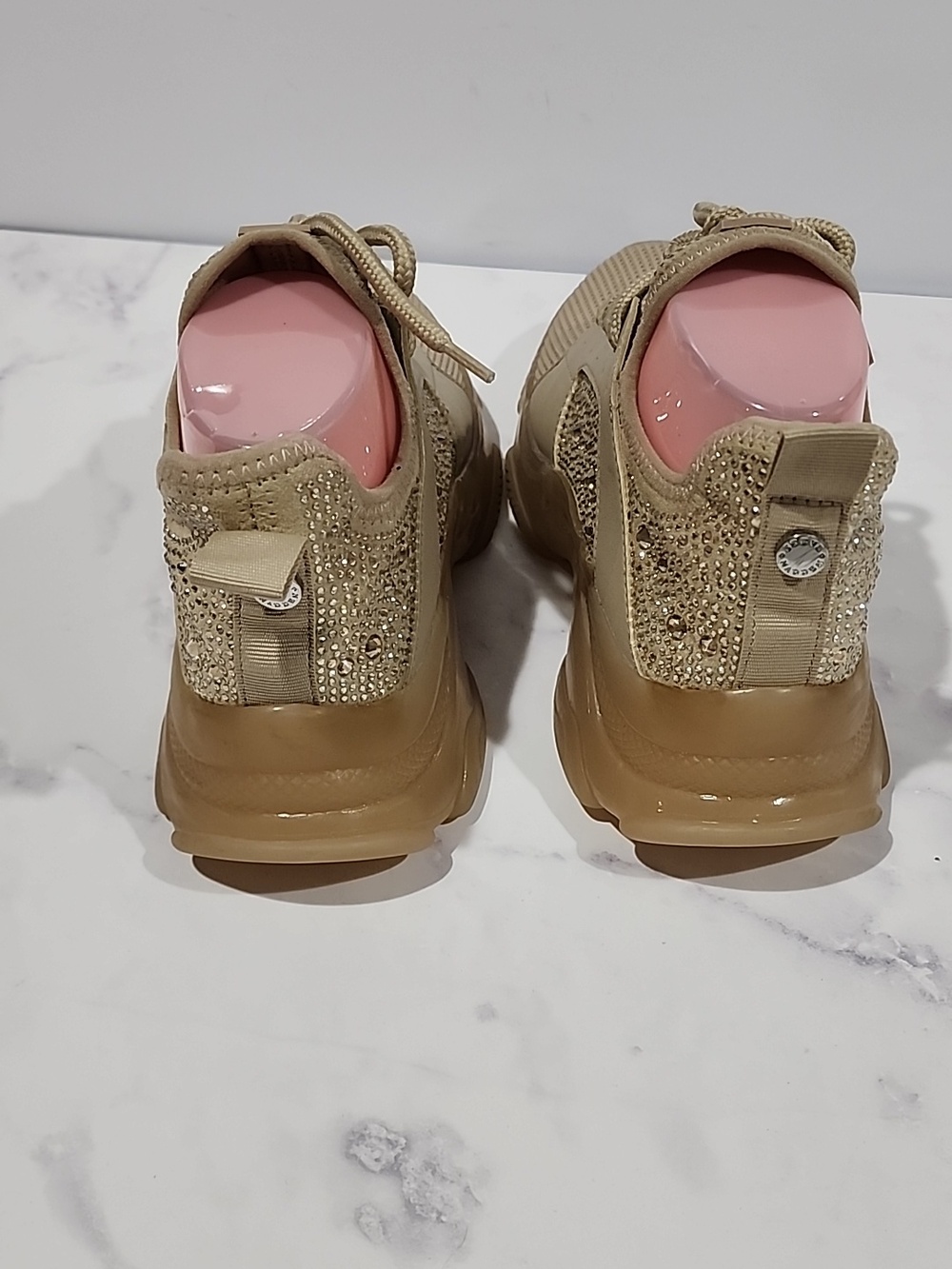 Steve Madde Maxima Rhinestone Tan Shoes - Picture 3 of 7
